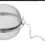 Infusor de Chá Inox - Mini Peneira com corrente